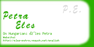 petra eles business card